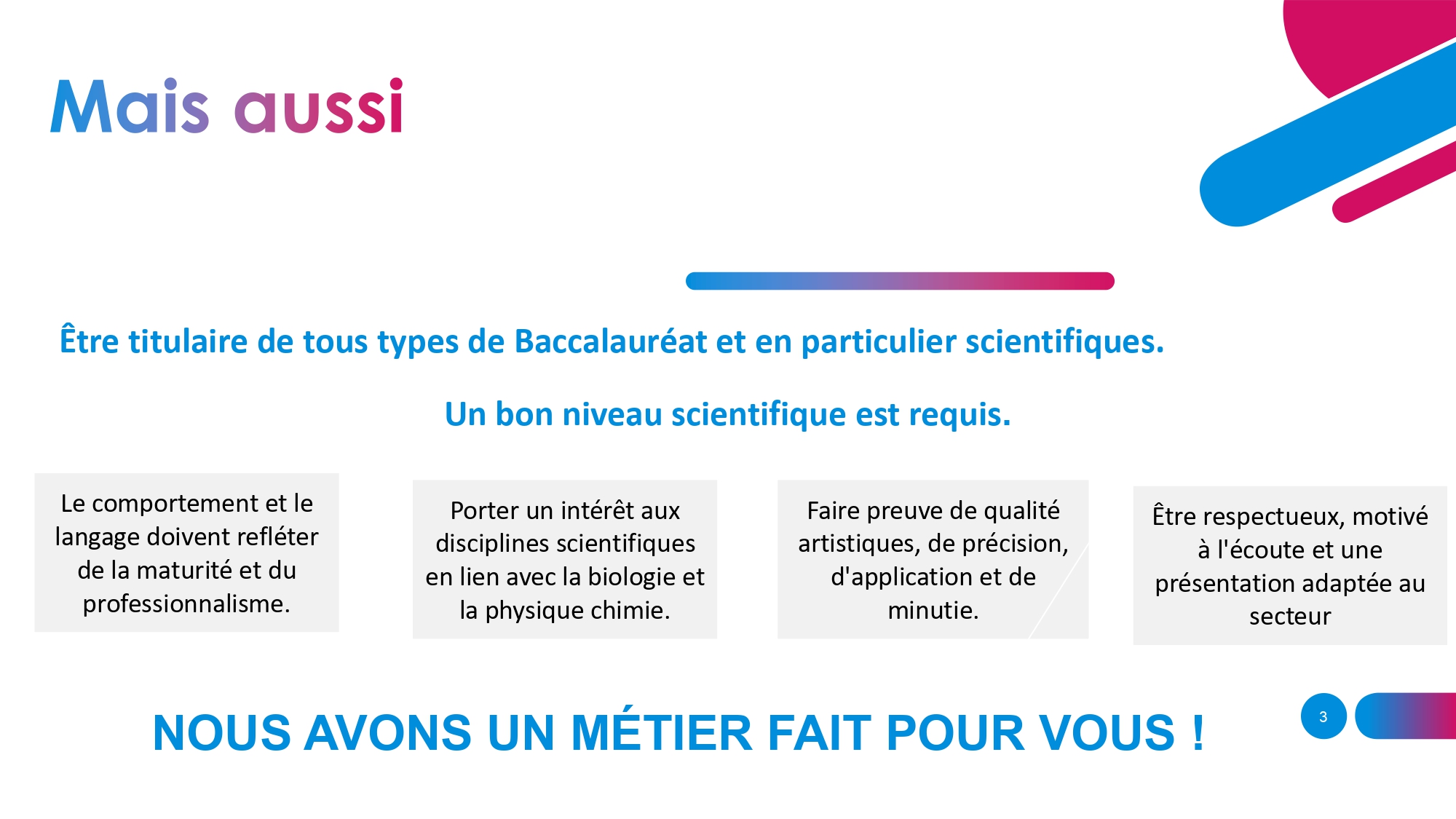 BTS Métiers de l’Esthétique, Cosmétique et la Parfumerie (MECP) – Lycée